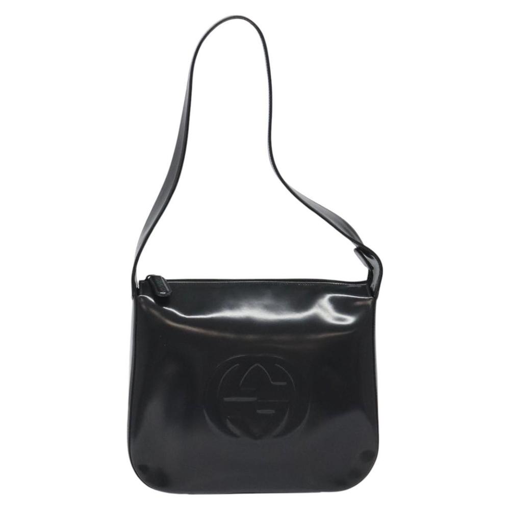 GUCCI Shoulder Bag Patent leather Gray 001 1364 1703 Auth fm4400 - Picture 2 of 16
